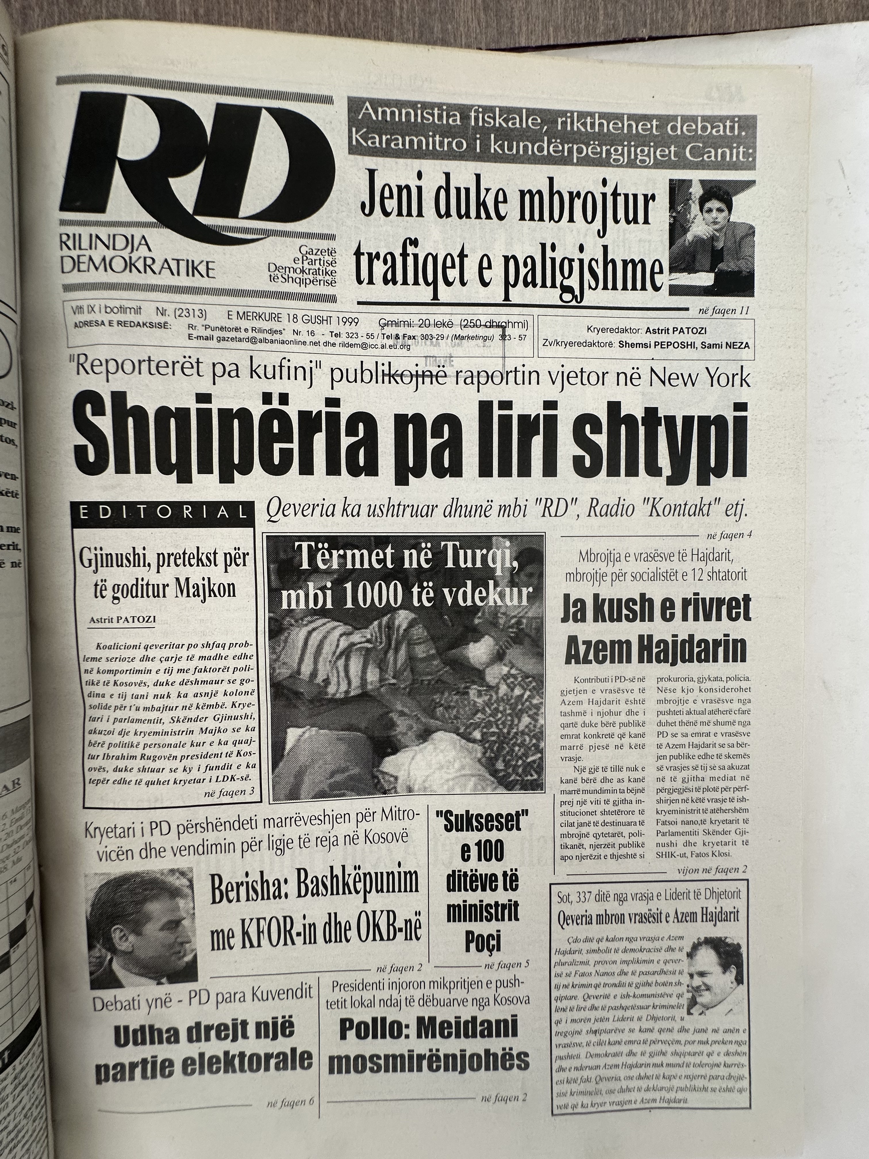 Rilindja Demokratike 1999-08-18